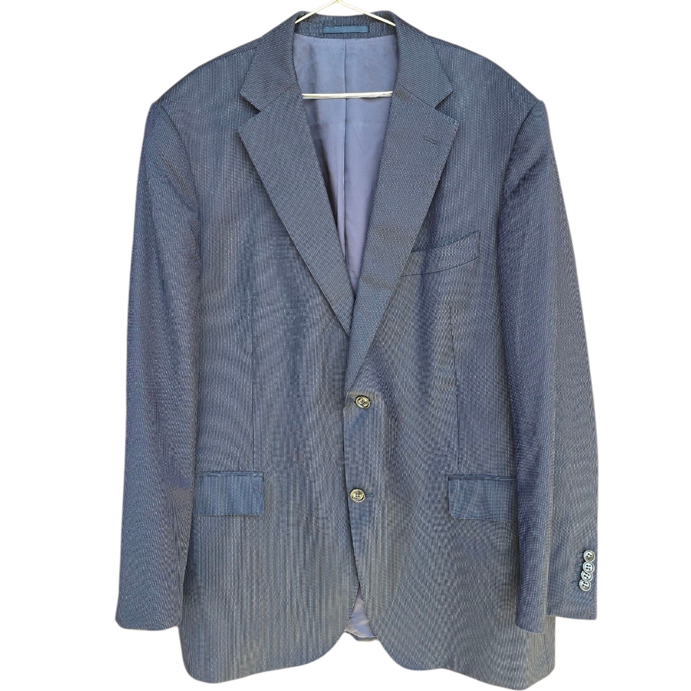 Suitsupply Pure Wool Super 110's Navy Pinstripe 2 Button Blazer 48R
